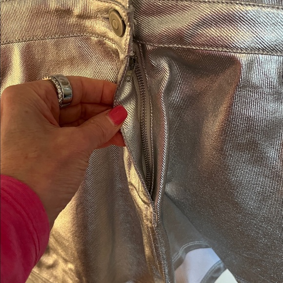 NWOT Peach Love California Metallic Silver Romper - Picture 5 of 10